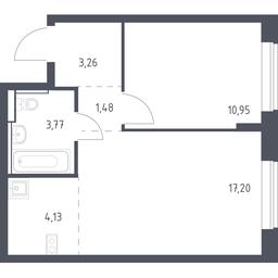 Apartment Sale, 40.79 sq. m. at Egorovo Park, 1-y kvartal, posyolok Zhilino-1, Lubertsy City District, Moscow Region, Russia #3 Apartment Sale, 40.79 sq. m. at Egorovo Park, 1-y kvartal, posyolok Zhilino-1, Lubertsy City District, Moscow Region, Russia #3