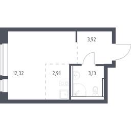 Apartment Sale, 22.28 sq. m. at Egorovo Park, 1-y kvartal, posyolok Zhilino-1, Lubertsy City District, Moscow Region, Russia #2