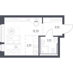 Apartment Sale, 22.28 sq. m. at Egorovo Park, 1-y kvartal, posyolok Zhilino-1, Lubertsy City District, Moscow Region, Russia #4