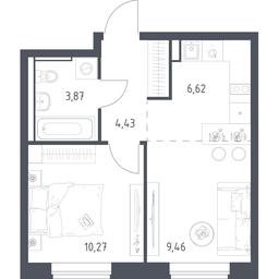 Apartment Sale, 34.65平方米 at Egorovo Park, 1-y kvartal, posyolok Zhilino-1, Lubertsy City District, Moscow Region, Russia #4