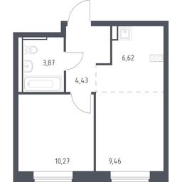 Apartment Sale, 34.65平方米 at Egorovo Park, 1-y kvartal, posyolok Zhilino-1, Lubertsy City District, Moscow Region, Russia #3 Apartment Sale, 34.65平方米 at Egorovo Park, 1-y kvartal, posyolok Zhilino-1, Lubertsy City District, Moscow Region, Russia #3