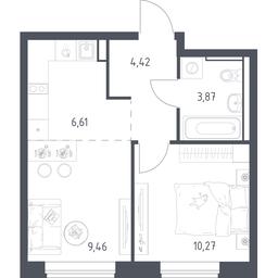 Продажа квартиры, 34,63 м² в ЖК «Егорово Парк», 1-й квартал, посёлок Жилино-1, городской округ Люберцы, Московская область, Россия #4