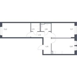 1-BD Apartment Sale, 57.53平方米 at Egorovo Park, 1-y kvartal, posyolok Zhilino-1, Lubertsy City District, Moscow Region, Russia #2 1-BD Apartment Sale, 57.53平方米 at Egorovo Park, 1-y kvartal, posyolok Zhilino-1, Lubertsy City District, Moscow Region, Russia #2