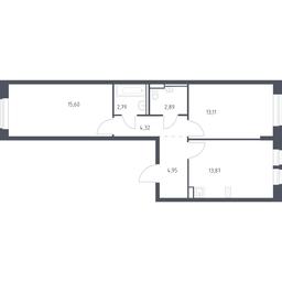 1-BD Apartment Sale, 57.53平方米 at Egorovo Park, 1-y kvartal, posyolok Zhilino-1, Lubertsy City District, Moscow Region, Russia #3 1-BD Apartment Sale, 57.53平方米 at Egorovo Park, 1-y kvartal, posyolok Zhilino-1, Lubertsy City District, Moscow Region, Russia #3