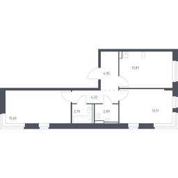 1-BD Apartment Sale, 57.53 sq. m. at Egorovo Park, 1-y kvartal, posyolok Zhilino-1, Lubertsy City District, Moscow Region, Russia #3 1-BD Apartment Sale, 57.53 sq. m. at Egorovo Park, 1-y kvartal, posyolok Zhilino-1, Lubertsy City District, Moscow Region, Russia #3