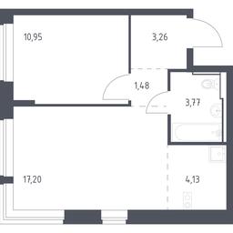 Apartment Sale, 40.79 sq. m. at Egorovo Park, 1-y kvartal, posyolok Zhilino-1, Lubertsy City District, Moscow Region, Russia #2 Apartment Sale, 40.79 sq. m. at Egorovo Park, 1-y kvartal, posyolok Zhilino-1, Lubertsy City District, Moscow Region, Russia #2