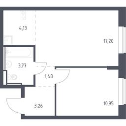 Apartment Sale, 40.79平方米 at Egorovo Park, 1-y kvartal, posyolok Zhilino-1, Lubertsy City District, Moscow Region, Russia #2 Apartment Sale, 40.79平方米 at Egorovo Park, 1-y kvartal, posyolok Zhilino-1, Lubertsy City District, Moscow Region, Russia #2