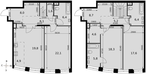 4-BD Apartment Sale, 139.1平方米 at Sydney City, Shenogina Street, 2, Moscow, Russia #4