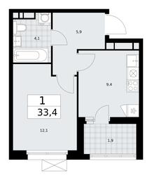 Apartment Sale, 33.4 sq. m. at Skandinaviya, Skandinaviya Residential Complex, Sosenskoye Settlement, Moscow, Russia #3 Apartment Sale, 33.4 sq. m. at Skandinaviya, Skandinaviya Residential Complex, Sosenskoye Settlement, Moscow, Russia #3