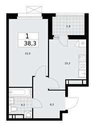 Apartment Sale, 38.3 sq. m. at Skandinaviya, Skandinaviya Residential Complex, Sosenskoye Settlement, Moscow, Russia #3