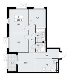 3-BD Apartment Sale, 78 sq. m. at Skandinaviya, Skandinaviya Residential Complex, Sosenskoye Settlement, Moscow, Russia #2 3-BD Apartment Sale, 78 sq. m. at Skandinaviya, Skandinaviya Residential Complex, Sosenskoye Settlement, Moscow, Russia #2