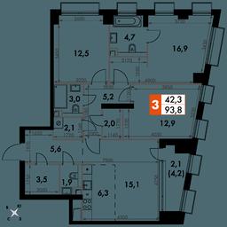 Продажа 4-комн. квартиры, 93,8 м² в ЖК «Сидней Сити (Sydney City)», улица Шеногина, 2, Москва, Россия #2 Продажа 4-комн. квартиры, 93,8 м² в ЖК «Сидней Сити (Sydney City)», улица Шеногина, 2, Москва, Россия #2