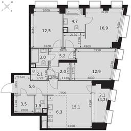 Продажа 4-комн. квартиры, 93,8 м² в ЖК «Сидней Сити (Sydney City)», улица Шеногина, 2, Москва, Россия #4