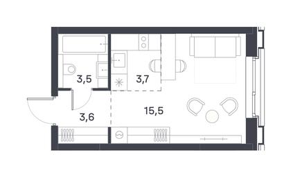 Apartment Sale, 26.3 sq. m. at Portland, Yuzhnoportovaya Street, 42с5, Moscow, Russia #3