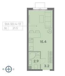 Apartment Sale, 21.5 sq. m. at Parkside, Krasnogo Mayaka Street, 26к1, Moscow, Russia #3 Apartment Sale, 21.5 sq. m. at Parkside, Krasnogo Mayaka Street, 26к1, Moscow, Russia #3