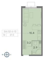 Apartment Sale, 21.5 sq. m. at Parkside, Krasnogo Mayaka Street, 26к1, Moscow, Russia #3 Apartment Sale, 21.5 sq. m. at Parkside, Krasnogo Mayaka Street, 26к1, Moscow, Russia #3