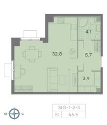 Apartment Sale, 46.5 sq. m. at Parkside, Krasnogo Mayaka Street, 26к1, Moscow, Russia #3 Apartment Sale, 46.5 sq. m. at Parkside, Krasnogo Mayaka Street, 26к1, Moscow, Russia #3