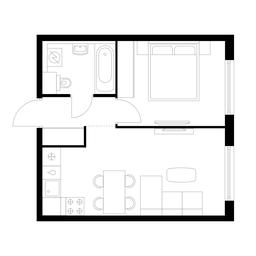 1-BD Apartment Sale, 35.9 sq. m. at Kutuzovskiy Kvartal, Ivana Franko Street, 20к1, Moscow, Russia #3 1-BD Apartment Sale, 35.9 sq. m. at Kutuzovskiy Kvartal, Ivana Franko Street, 20к1, Moscow, Russia #3
