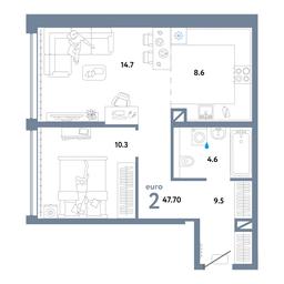 1-BD Apartment Sale, 47.7平方米 at Strana.Ozernaya, Ozyornaya Street, 42с7, Moscow, Russia #2 1-BD Apartment Sale, 47.7平方米 at Strana.Ozernaya, Ozyornaya Street, 42с7, Moscow, Russia #2