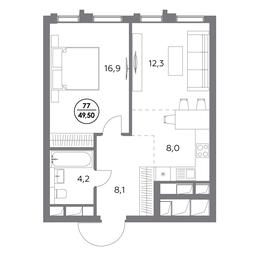2-BD Apartment Sale, 49.5 sq. m. at Dom56, Fridrikha Engelsa Street, 56с1, Moscow, Russia #4