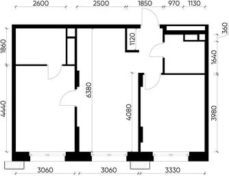 2-BD Apartment Sale, 59平方米 at Rezidentsii Skolkovo, Kashtanovaya ulitsa, 1, rabochiy posyolok Zarechye, Odintsovskiy City District, Moscow Region, Russia #3