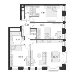 3-BD Apartment Sale, 91.5 sq. m. at Aura Belorusskaya, 1st Yamskogo Polya Street, 28с3, Moscow, Russia #3 3-BD Apartment Sale, 91.5 sq. m. at Aura Belorusskaya, 1st Yamskogo Polya Street, 28с3, Moscow, Russia #3