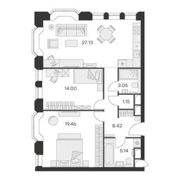 2-BD Apartment Sale, 78.4 sq. m. at Aura Belorusskaya, 1st Yamskogo Polya Street, 28с3, Moscow, Russia #3 2-BD Apartment Sale, 78.4 sq. m. at Aura Belorusskaya, 1st Yamskogo Polya Street, 28с3, Moscow, Russia #3