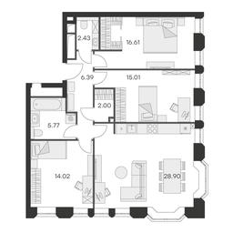 3-BD Apartment Sale, 91.2 sq. m. at Aura Belorusskaya, 1st Yamskogo Polya Street, 28с3, Moscow, Russia #3 3-BD Apartment Sale, 91.2 sq. m. at Aura Belorusskaya, 1st Yamskogo Polya Street, 28с3, Moscow, Russia #3