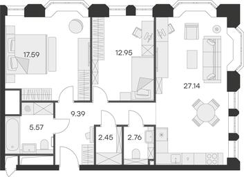 2-BD Apartment Sale, 78.8 sq. m. at Aura Belorusskaya, 1st Yamskogo Polya Street, 28с3, Moscow, Russia #2 2-BD Apartment Sale, 78.8 sq. m. at Aura Belorusskaya, 1st Yamskogo Polya Street, 28с3, Moscow, Russia #2