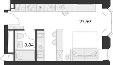 Apartment Sale, 31.43 sq. m. at Aura Belorusskaya, 1st Yamskogo Polya Street, 28с3, Moscow, Russia #2 Apartment Sale, 31.43 sq. m. at Aura Belorusskaya, 1st Yamskogo Polya Street, 28с3, Moscow, Russia #2
