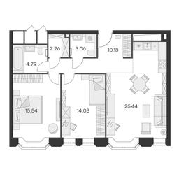 2-BD Apartment Sale, 75.6 sq. m. at Aura Belorusskaya, 1st Yamskogo Polya Street, 28с3, Moscow, Russia #3 2-BD Apartment Sale, 75.6 sq. m. at Aura Belorusskaya, 1st Yamskogo Polya Street, 28с3, Moscow, Russia #3