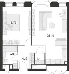 1-BD Apartment Sale, 52.9 sq. m. at Aura Belorusskaya, 1st Yamskogo Polya Street, 28с3, Moscow, Russia #2 1-BD Apartment Sale, 52.9 sq. m. at Aura Belorusskaya, 1st Yamskogo Polya Street, 28с3, Moscow, Russia #2