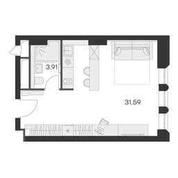 Apartment Sale, 35.2 sq. m. at Aura Belorusskaya, 1st Yamskogo Polya Street, 28с3, Moscow, Russia #4