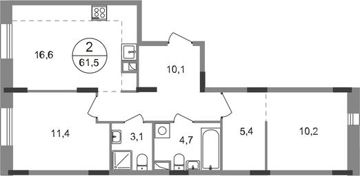 2-BD Apartment Sale, 61.5 sq. m. at Rezidentsii Skolkovo, Kashtanovaya ulitsa, 1, rabochiy posyolok Zarechye, Odintsovskiy City District, Moscow Region, Russia #2 2-BD Apartment Sale, 61.5 sq. m. at Rezidentsii Skolkovo, Kashtanovaya ulitsa, 1, rabochiy posyolok Zarechye, Odintsovskiy City District, Moscow Region, Russia #2