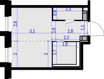 1-BD Apartment Sale, 24.7平方米 at Novaya Zvezda, Bachurinskaya ulitsa, 11, Settlement of Kommunarka, Moscow, Russia #2