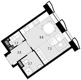 1-BD Apartment Sale, 25.5 sq. m. at Novaya Zvezda, Bachurinskaya ulitsa, 11, Settlement of Kommunarka, Moscow, Russia #4