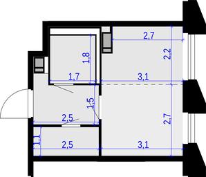 1-BD Apartment Sale, 25.5 sq. m. at Novaya Zvezda, Bachurinskaya ulitsa, 11, Settlement of Kommunarka, Moscow, Russia #2 1-BD Apartment Sale, 25.5 sq. m. at Novaya Zvezda, Bachurinskaya ulitsa, 11, Settlement of Kommunarka, Moscow, Russia #2