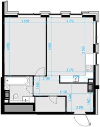 2-BD Apartment Sale, 56.7平方米 at Crystal, Generala Glagoleva Street, 16с1, Moscow, Russia #3 2-BD Apartment Sale, 56.7平方米 at Crystal, Generala Glagoleva Street, 16с1, Moscow, Russia #3