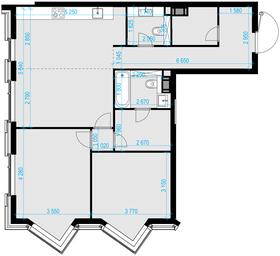 2-BD Apartment Sale, 85.3平方米 at Crystal, Generala Glagoleva Street, 16с1, Moscow, Russia #4