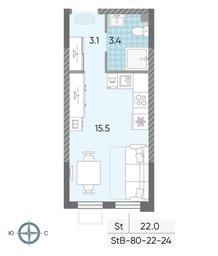 Apartment Sale, 22平方米 at Luchi, Proizvodstvennaya Street, 12к1, Moscow, Russia #2 Apartment Sale, 22平方米 at Luchi, Proizvodstvennaya Street, 12к1, Moscow, Russia #2