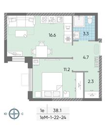 1-BD Apartment Sale, 38.1 sq. m. at Luchi, Proizvodstvennaya Street, 12к1, Moscow, Russia #2 1-BD Apartment Sale, 38.1 sq. m. at Luchi, Proizvodstvennaya Street, 12к1, Moscow, Russia #2