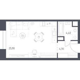 Apartment Sale, 35 sq. m. at Stremyannyj 2, Stremyanniy Lane, 2, Moscow, Russia #3