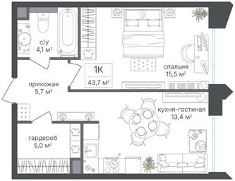 1-BD Apartment Sale, 43.7平方米 at Petrovskiy Park II, Stary Petrovsko-Razumovsky Drive, 1/23, Moscow, Russia #3 1-BD Apartment Sale, 43.7平方米 at Petrovskiy Park II, Stary Petrovsko-Razumovsky Drive, 1/23, Moscow, Russia #3