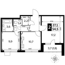2-BD Apartment Sale, 54.6 sq. m. at Pervyi Lermontovskiy, zhiloy kompleks 1-y Lermontovskiy, Lyubertsy, Moscow Region, Russia #2 2-BD Apartment Sale, 54.6 sq. m. at Pervyi Lermontovskiy, zhiloy kompleks 1-y Lermontovskiy, Lyubertsy, Moscow Region, Russia #2