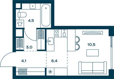 Apartment Sale, 29.8平方米 at Soul, Chasovaya Street, 28, Moscow, Russia #3 Apartment Sale, 29.8平方米 at Soul, Chasovaya Street, 28, Moscow, Russia #3