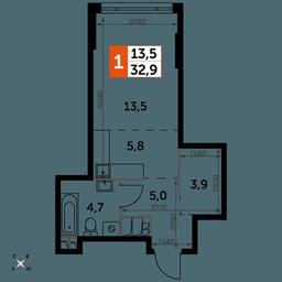 Apartment Sale, 32.9 sq. m. at Rotterdam, Varshavskoye Highway, 37Ак1с2, Moscow, Russia #2 Apartment Sale, 32.9 sq. m. at Rotterdam, Varshavskoye Highway, 37Ак1с2, Moscow, Russia #2