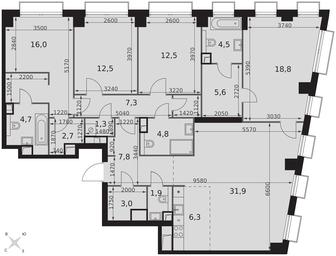 5-BD Apartment Sale, 141.6 sq. m. at Sydney City, Shenogina Street, 2, Moscow, Russia #4