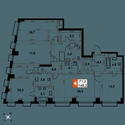 5-BD Apartment Sale, 148.2 sq. m. at Sydney City, Shenogina Street, 2, Moscow, Russia #2