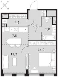1-BD Apartment Sale, 50.9 sq. m. at Sydney City, Shenogina Street, 2, Moscow, Russia #3 1-BD Apartment Sale, 50.9 sq. m. at Sydney City, Shenogina Street, 2, Moscow, Russia #3