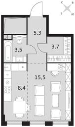 Apartment Sale, 36.4 sq. m. at Sydney City, Shenogina Street, 2, Moscow, Russia #3 Apartment Sale, 36.4 sq. m. at Sydney City, Shenogina Street, 2, Moscow, Russia #3